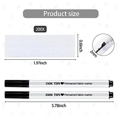 Tatuo 200-Piece Iron on Name Labels