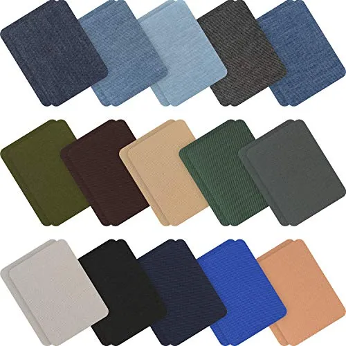 Tatuo 30-Piece Iron on Patches, Classic Colors