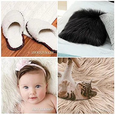 Tatuo 4-Piece Faux Fur, 10 x 10 in, 4 colors