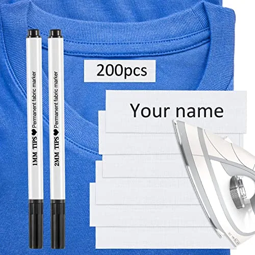 Tatuo 200-Piece Iron on Name Labels