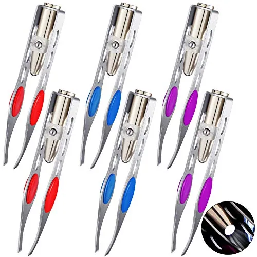 Tatuo 6-Piece Lighted Tweezers